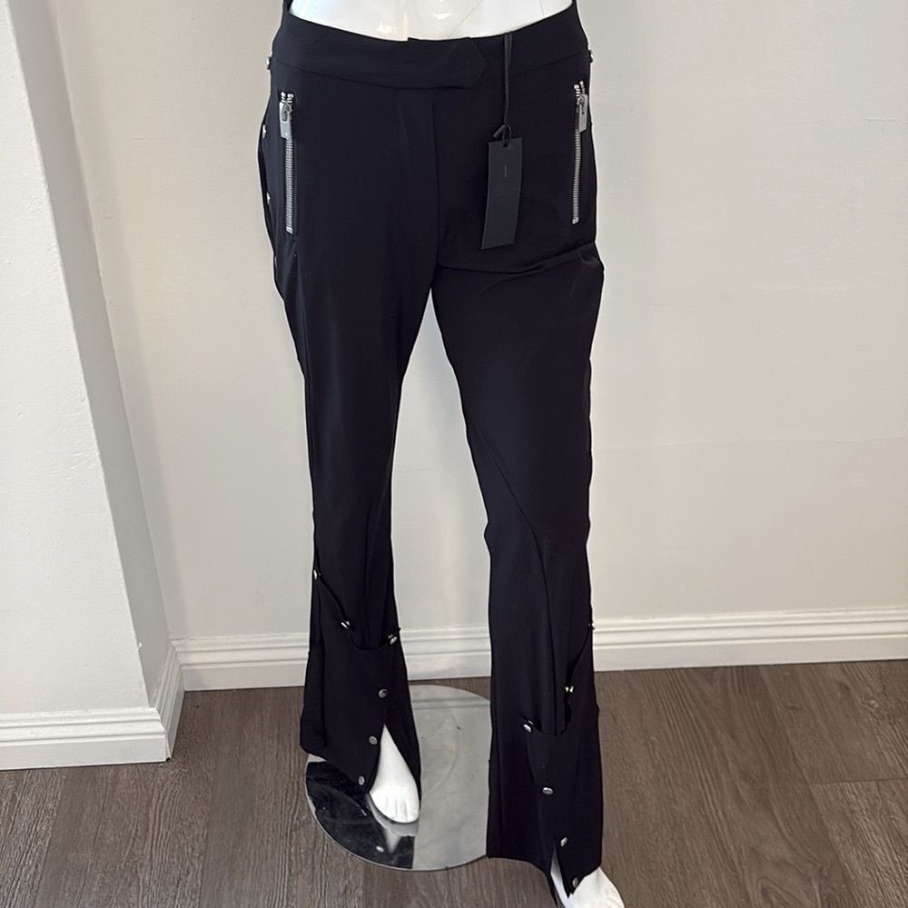 Heliot Emil Moraine Slim Fit Bootcut Trouser Pant Snap Cuff Zipper Details DK 36 - Picture 4 of 14